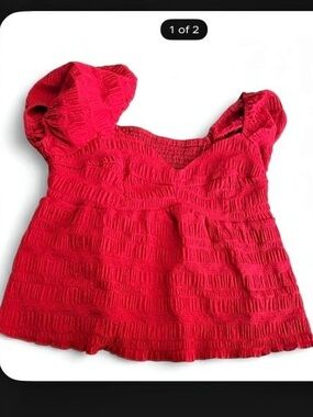 Universal Thread Girls Pink Smocked Tank Top